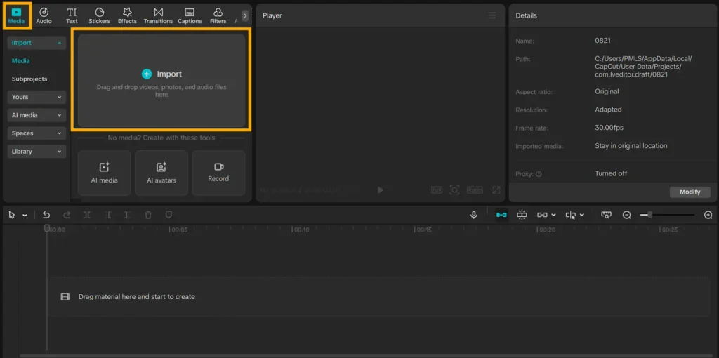 Steps to Create a School Presentation on CapCut PC