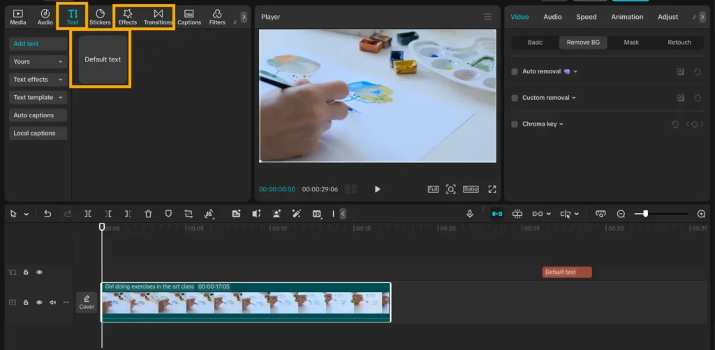 Steps to Create a School Presentation on CapCut PC