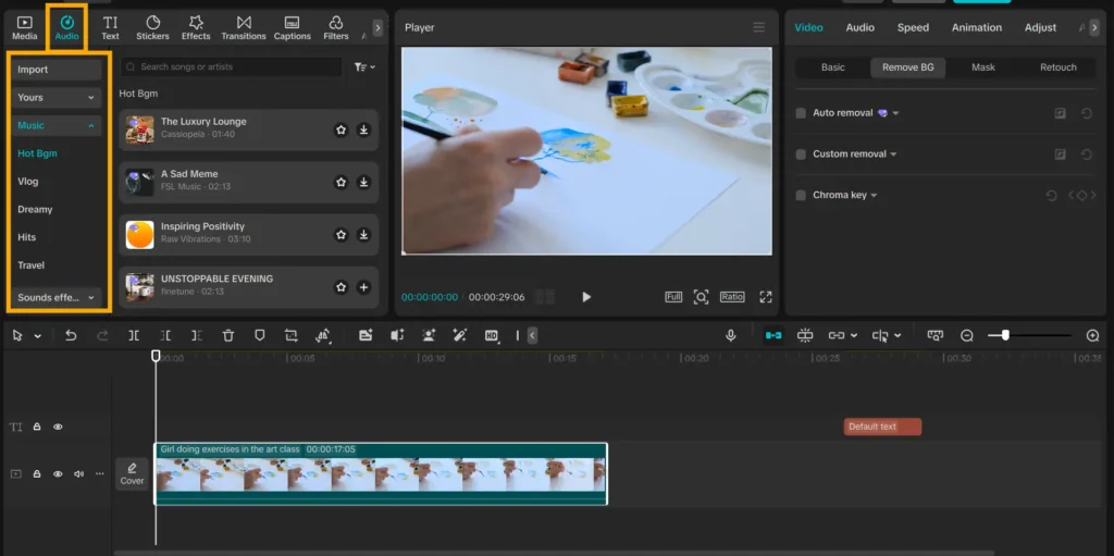 Steps to Create a School Presentation on CapCut PC
