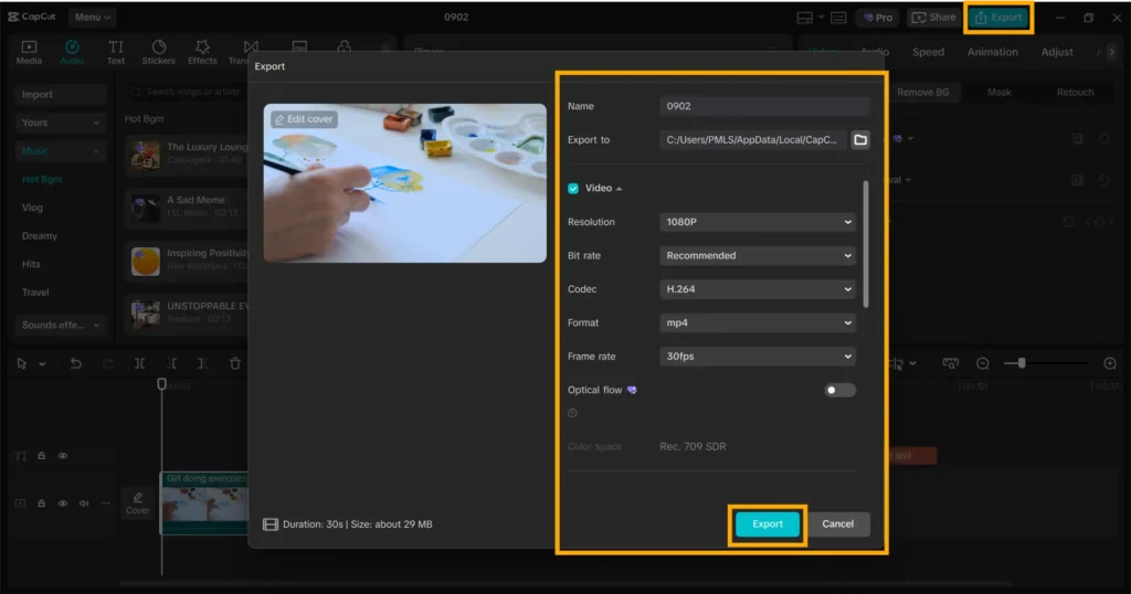 Steps to Create a School Presentation on CapCut PC