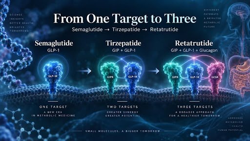 GLP-1 Was Only the Beginning: How Semaglutide, Tirzepatide and Retatrutide Moved Metabolic Research From One Target to Three 1 GLP-1